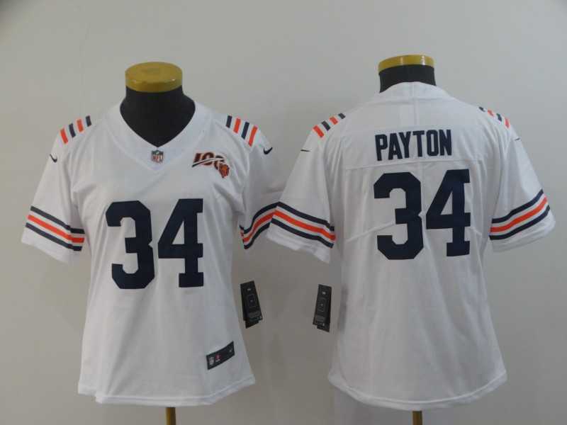 Women Nike Bears 34 Walter Payton White 2019 100th Season Alternate Classic Retired Vapor Untouchable Limited Jersey,We sell and wholesale Women Nike Bears 34 Walter Payton White 2019 100th Season Alternate Classic Retired Vapor Untouchable Limited Jersey on line form chian!